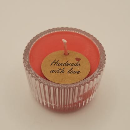 Sojavahast (lõhna)teeküünlad klaasist vormis