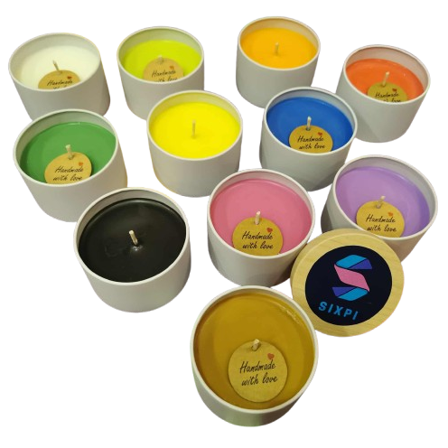 Lõhnaküünlad kaanega metalltopsis