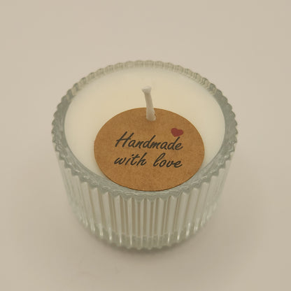 Sojavahast (lõhna)teeküünlad klaasist vormis