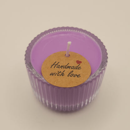 Sojavahast (lõhna)teeküünlad klaasist vormis